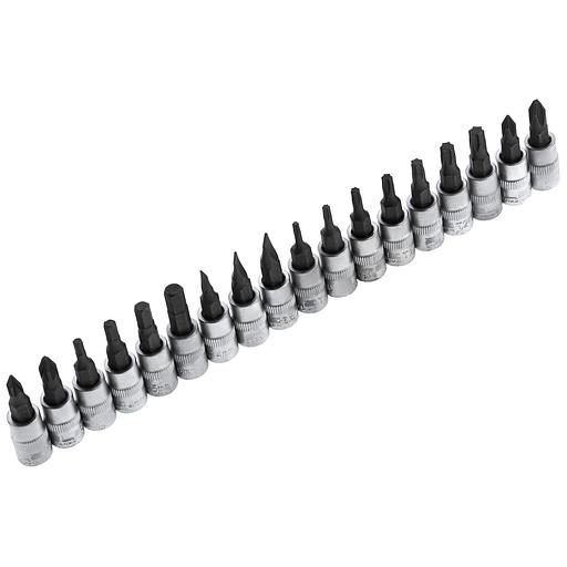 Набор инструментов 1/2, 1/4, CrV, 12 гранные головки, пластиковый кейс, 109 предмета фото 10