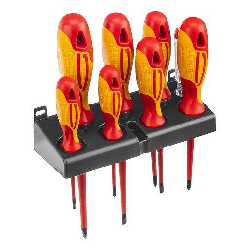 Набор отверток диэлектрических до 1000 В + тестер, 8 шт., PH + SL, CrMo, 2к рукоятка фото 2