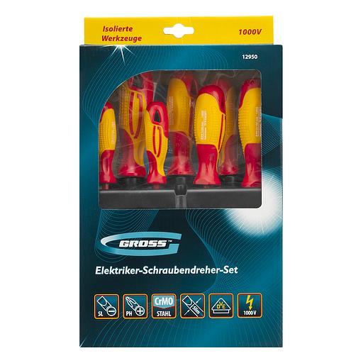 Набор отверток диэлектрических до 1000 В + тестер, 8 шт., PH + SL, CrMo, 2к рукоятка фото 3