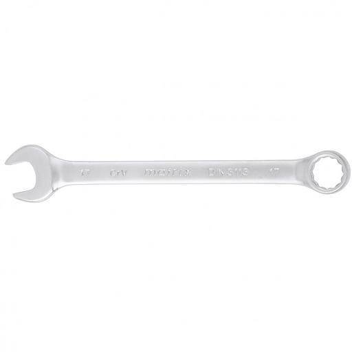 Ключ комбинированный, 17 мм, CrV, матовый хром фото 1