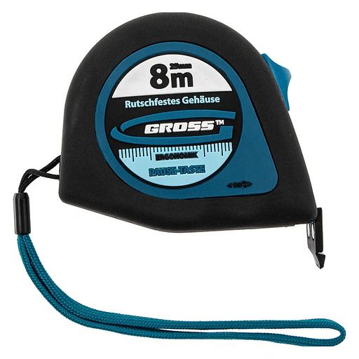 Рулетка Ergonomisch, 8 м x 25 мм, магнитный обрезиненный зацеп фото 2