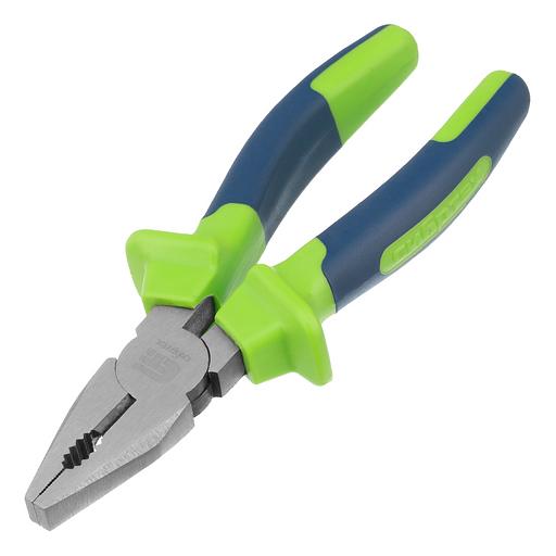Плоскогубцы комбинированные, 180 мм, двухкомпонентные рукоятки фото 1