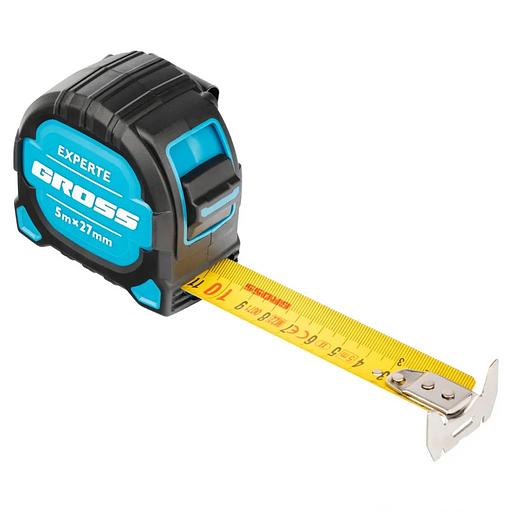 Рулетка Experte, 5 м x 27 мм, двухкомпон. корпус, магнит, двухстор. разметка, нейлон фото 3