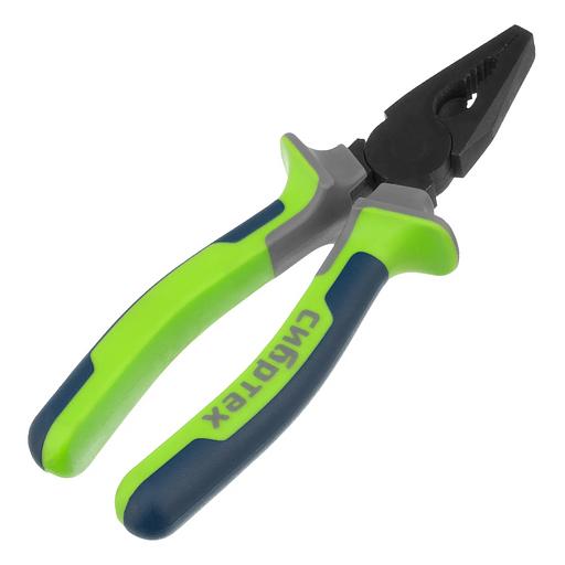 Плоскогубцы комбинированные, 180 мм, фосфатирование, трехкомпонентные рукоятки фото 2