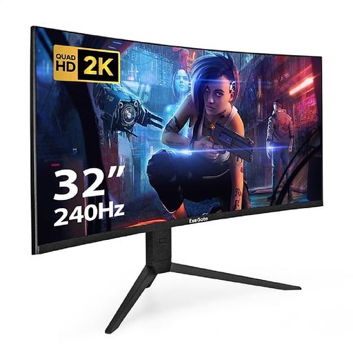 LCD ExeGate 31.5" EC3207TA Combat {VA Curved 2560x1440 240Hz 1ms 300cd 3000:1 178/178 HDMI 2xDisplayPort USB HAS pivot} [EX297503RUS] фото 1