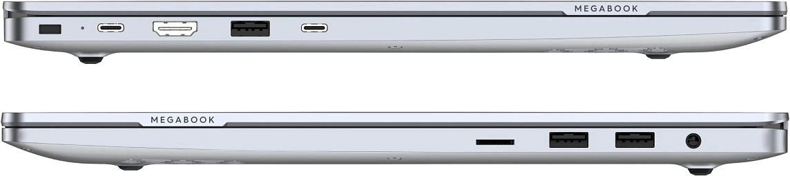 Ноутбук Tecno MegaBook T16 Core i5 13420H 16Gb SSD512Gb Intel UHD Graphics 16" IPS FHD+ (1920x1200) Windows 11 Home 64 silver WiFi BT Cam 6460mAh (T16RA-NES1) фото 9