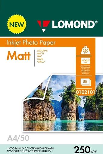 Фотобумага LOMOND 250 г/м2 А4 двухсторонняя матовая 50 л. фото 1