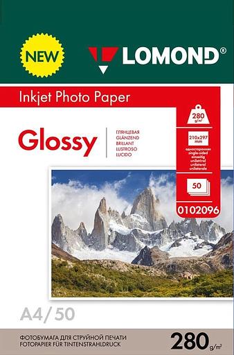 Фотобумага LOMOND 280 г/м2 А4 односторонняя глянцевая 50 л. фото 1