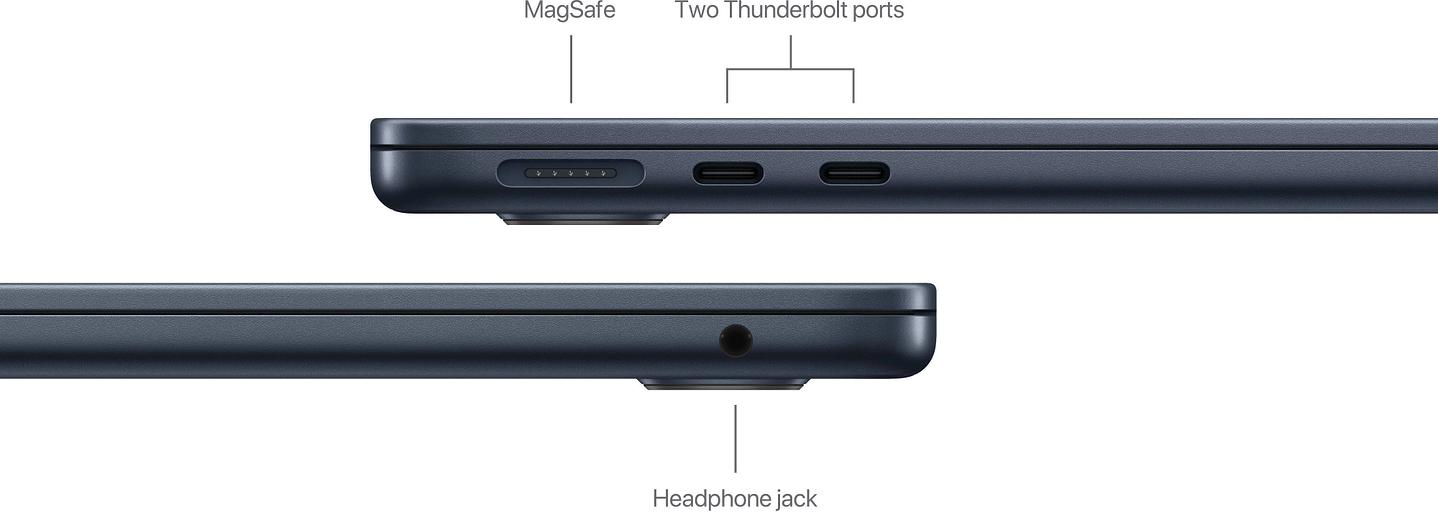 Apple MacBook Air 13 2024 [MRXV3X/A] (КЛАВ.РУС.ГРАВ.) Midnight 13.6" Liquid Retina {(2560x1600) M3 8C CPU 8C GPU 8Gb/256Gb SSD} фото 6