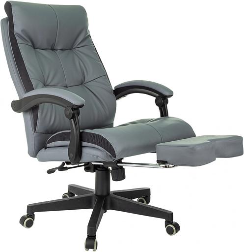 Кресло руководителя Бюрократ CH-824MSG-F серый эко.кожа/ткань крестов. пластик подст.для ног фото 7