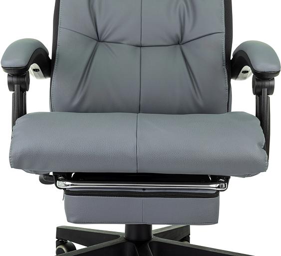 Кресло руководителя Бюрократ CH-824MSG-F серый эко.кожа/ткань крестов. пластик подст.для ног фото 10