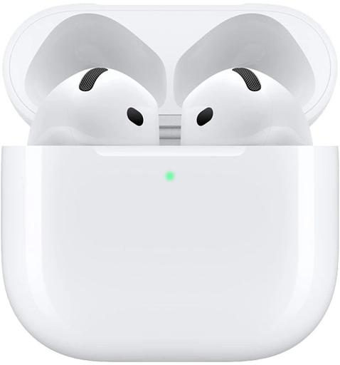 Гарнитура вкладыши Apple A3050,A3053,A3058 AirPods 4 белый беспроводные bluetooth в ушной раковине (MXP63ZA/A) фото 1