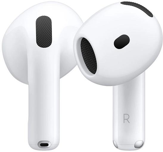 Гарнитура вкладыши Apple A3055,A3056,A3059 AirPods 4 ANC белый беспроводные bluetooth в ушной раковине (MXP93ZA/A) фото 2
