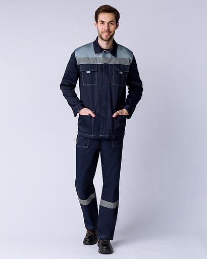 Костюм Галакт МВО (ткань Смесовая 50 50,220) полукомбинезон, темно-синий серый, 56-58 170-176 фото 1