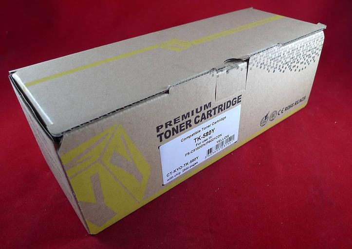 Тонер-картридж для Kyocera FS-C5150DN/P6021CDN TK-580Y yellow 2.8K ELP Imaging® фото 1