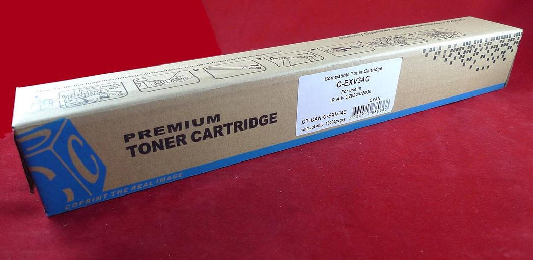 Тонер-картридж Canon iR Adv C2020/C2030 C-EXV34/GPR-36/NPG-52 cyan (туба 260г) ELP Imaging® фото 1