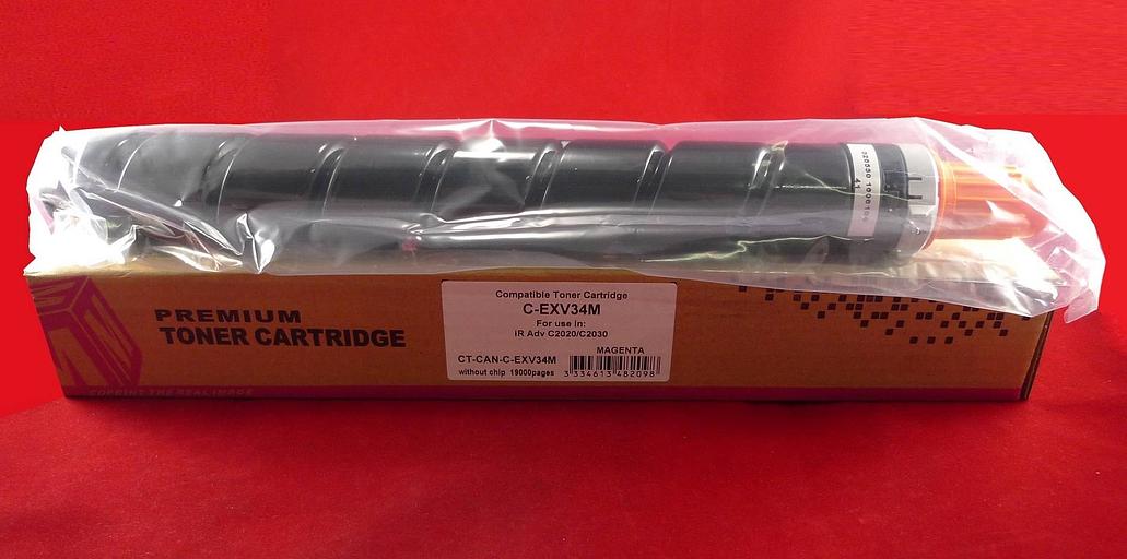 Тонер-картридж Canon iR Adv C2020/C2030 C-EXV34/GPR-36/NPG-52 magenta (туба 260г) ELP Imaging® фото 1