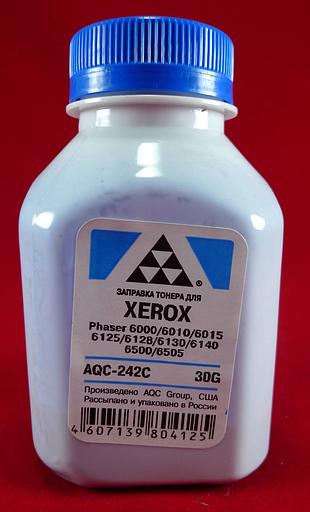 Тонер XEROX Phaser 6000/6010/6015/6125/6128/6130/6140/6500/6505 Cyan (фл. 30г) AQC-США фас.Россия фото 1