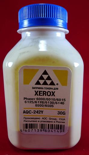 Тонер XEROX Phaser 6000/6010/6015/6125/6128/6130/6140/6500/6505 Yellow (фл. 30г) AQC-США фас.Россия фото 1