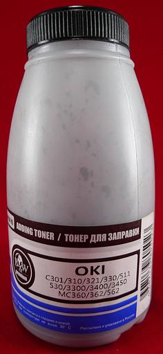 Тонер OKI C301/310/321/330/511/530/3300/3400/3450, MC360/362/562 Black (фл. 70г) B&W Premium Tomoegawa фас.Россия фото 1