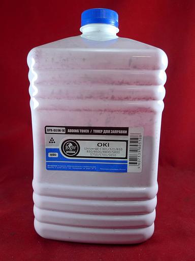 Тонер OKI Univ C301/321/810/830/8600/8800/5800/5750/5700/5650 Magenta (кан. 1кг) B&W Premium Tomoegawa фас.Россия фото 1