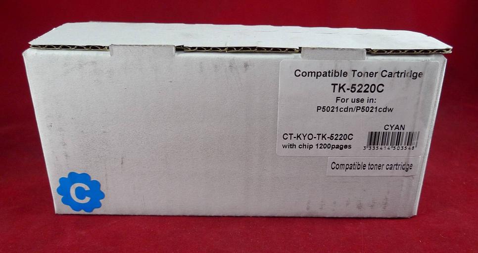 Тонер-картридж для Kyocera Ecosys P5021cdn/P5021cdw/M5521cdn/M5521cdw TK-5220C cyan 1.2K ELP Imaging® фото 1