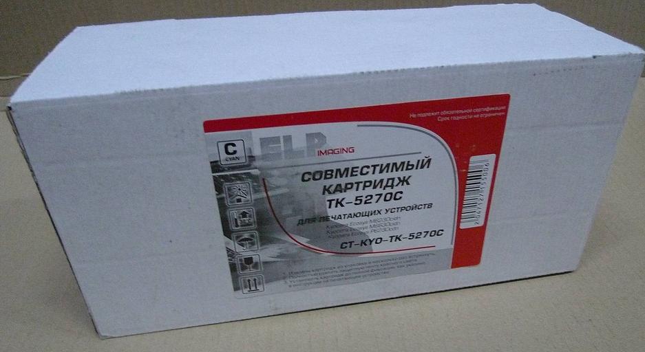Тонер-картридж для Kyocera Ecosys M6230cidn/M6630cidn/P6230cdn TK-5270C cyan 6K ELP Imaging® фото 1