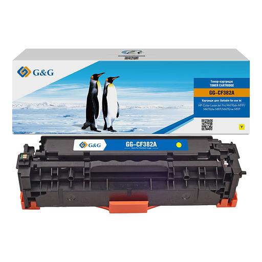 Картридж G&G, аналог HP CF382A/312A желтый 2.7k с чипом фото 1