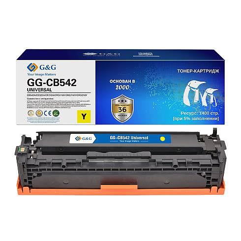 Картридж G&G, аналог HP CB542A/CE322A/CF212X/ Canon 716 желтый 1.4k с чипом фото 1