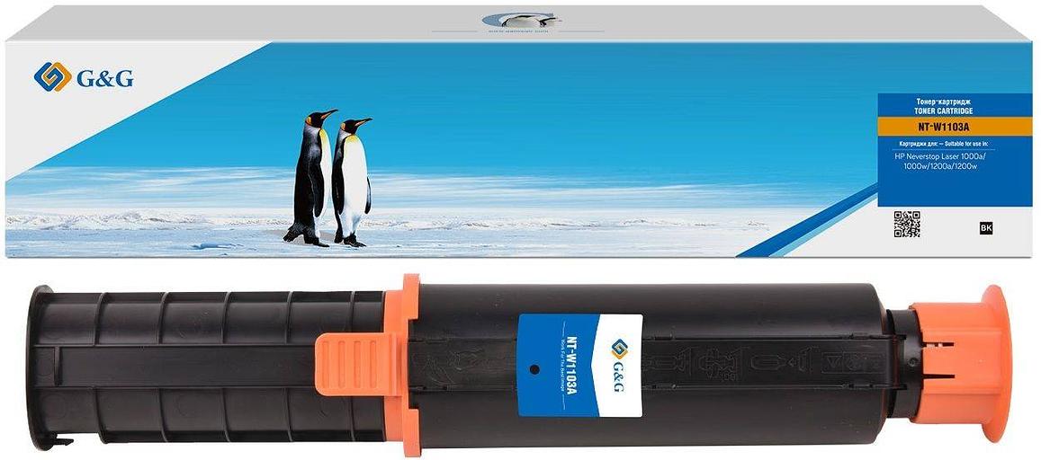 Картридж G&G, аналог HP W1103A/103A черный 2,5K с чипом фото 1