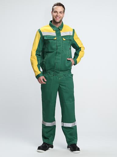 Костюм Сфера NEW (ткань Смесовая,210) полукомбинезон, зеленый/желтый, 48-50/ 182-188 фото 1