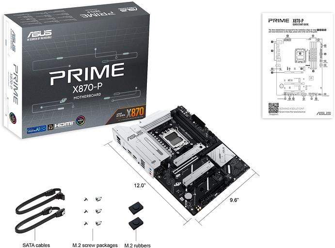 Материнская плата Asus PRIME X870-P SocketAM5 AMD X870 4xDDR5 ATX AC`97 8ch(7.1) 2.5Gg RAID+HDMI фото 10