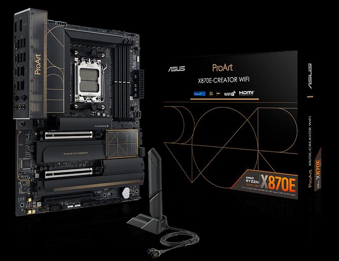 Материнская плата Asus PROART X870E-CREATOR WIFI SocketAM5 AMD X870 4xDDR5 ATX AC`97 8ch(7.1) 1 x 10Gigabit + 1 x 2.5Gigabit RAID+HDMI+DP фото 1
