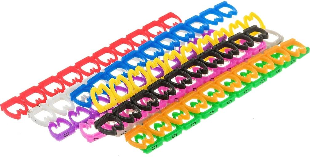 Клипсы Lanmaster LAN-MCC-NUM-SET-C6 для маркировки ПВХ6.5мм (упак.:100шт) фото 1