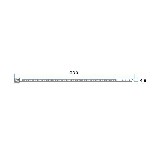 Хомут кабельный 4.8х300 нейл. разноцвет. (уп.25шт) Rexant 07-0308-25 фото 2