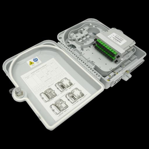 Коробка распределительная оптическая SNR-FTTH-FDB-24A (укомплектованная 2 делителями 1х8) фото 1