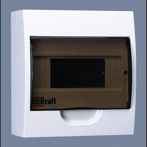 Корпус навесной ЩРН-П-8 20х18х10 8мод. IP41 пластик. DEKraft 31010DEK фото 1