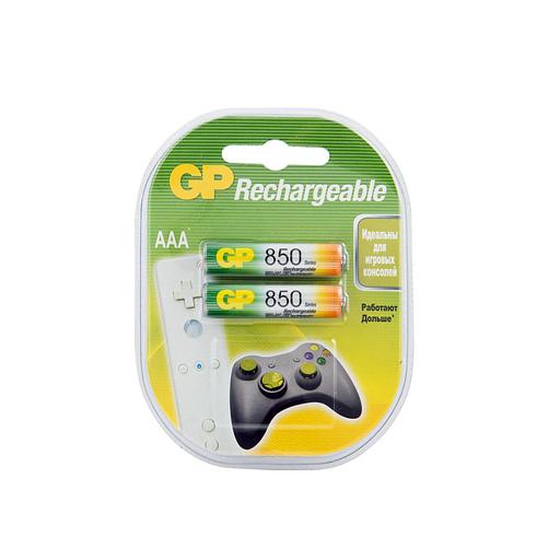 Аккумулятор перезаряжаемый GP 85AAAHC AAA, емкость 850 мАч - 2 шт. в клемшеле фото 1
