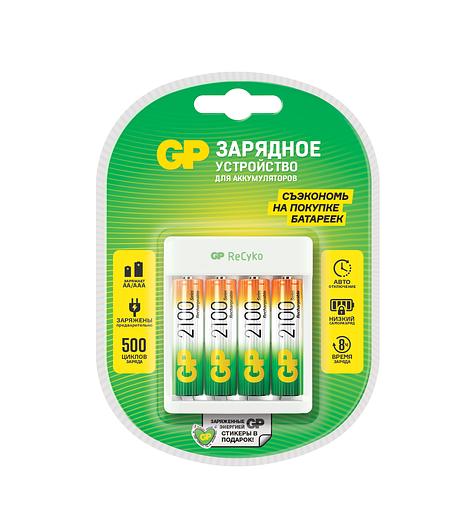 Устройство зарядное Е411 с 4 аккумуляторами АА2100 фото 1