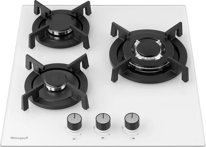 Газовая варочная поверхность Weissgauff HGG 451 WV белый фото 2