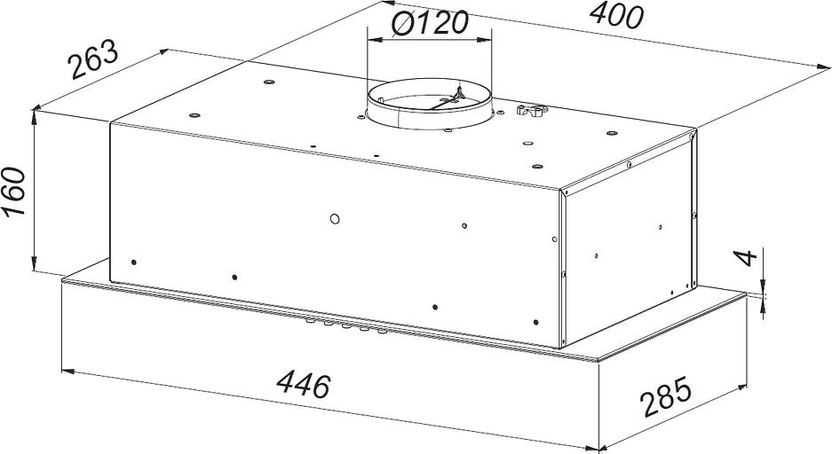 Вытяжка встраиваемая Weissgauff Aura 450 черный управление: кнопочное (1 мотор) фото 5