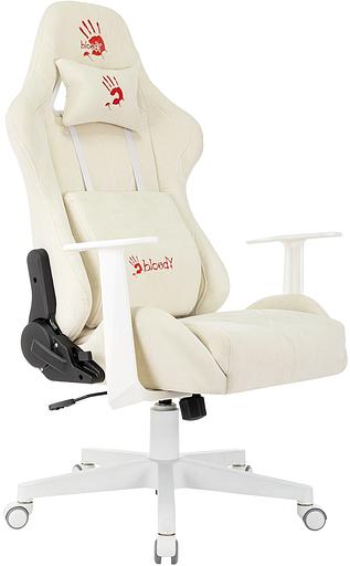 Кресло игровое A4Tech Bloody GC-570 белый сиденье белый с подголов. крестов. пластик пластик белый фото 1