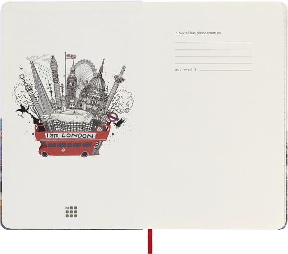 Блокнот Moleskine LIMITED EDITION I AM LONDON LEQP060IAMLO Large 130х210мм 240стр. слоновая кость страницы линейка твердая обложка подар.кор. белый фото 8