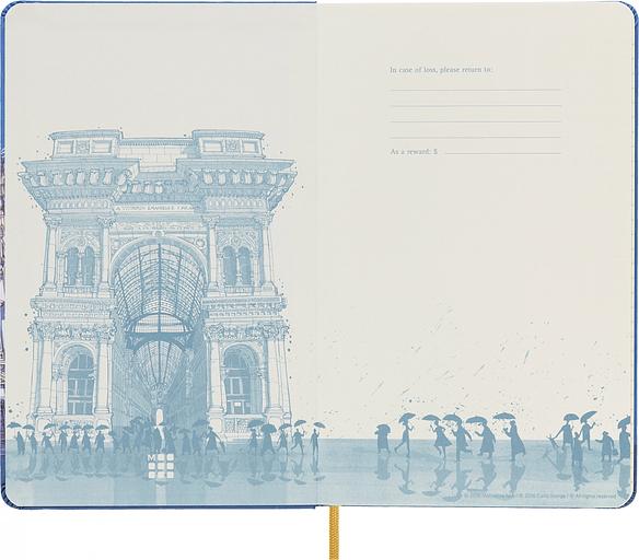 Блокнот Moleskine LIMITED EDITION I AM MILAN LEQP060IAMI Large 130х210мм 240стр. слоновая кость страницы линейка твердая обложка подар.кор. белый фото 6