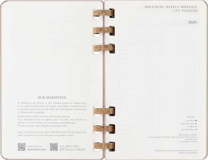 Еженедельник Moleskine SPIRAL Large 130х210мм обложка картон 200стр. спираль сиреневый фото 3