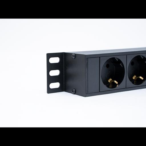 Блок электрических розеток на 16 гнезд Schuko, шнур питания 3 м 3x2.5мм2 с вилкой IEC 60309 16A 2P+E (IP44) 852.0х50.0х44.4мм фото 3