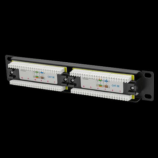 Коммутационная панель SNR, 10" неэкранированная, 1U, 12 портов, cat.5e, горизонтальная заделка фото 2