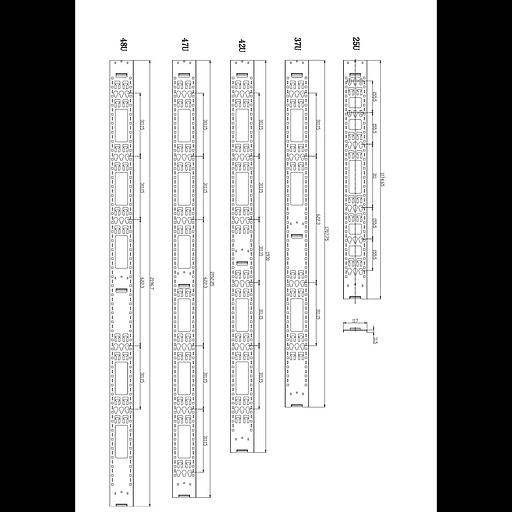 Вертикальный кабельный органайзер для PDU, высотой 42U фото 2