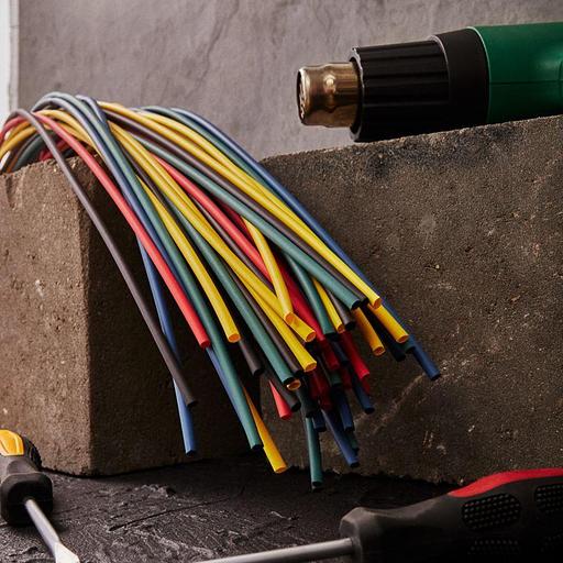 Набор трубок термоусадочных ТУТ 4.0/2.0мм 1м (уп.50шт) 5 цветов Rexant 29-0154 фото 2