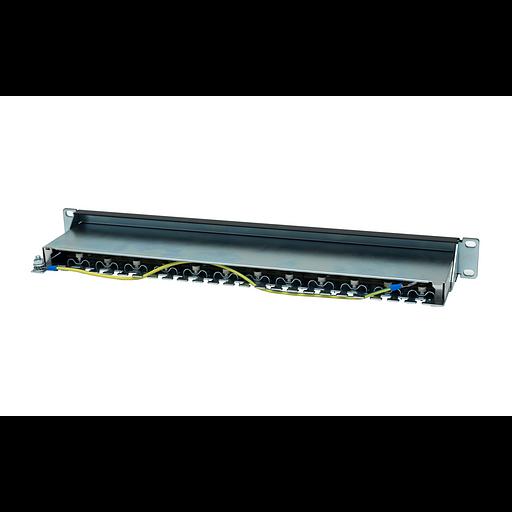 Коммутационная панель SNR, 19" экранированная, 1U, 24 порта, cat.6А, горизонтальная заделка фото 2